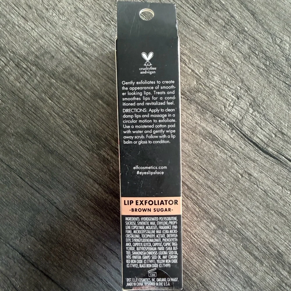 e.l.f. Brown Sugar Lip Exfoliator Sugar Lip Scrub Vegan Cruelty Free